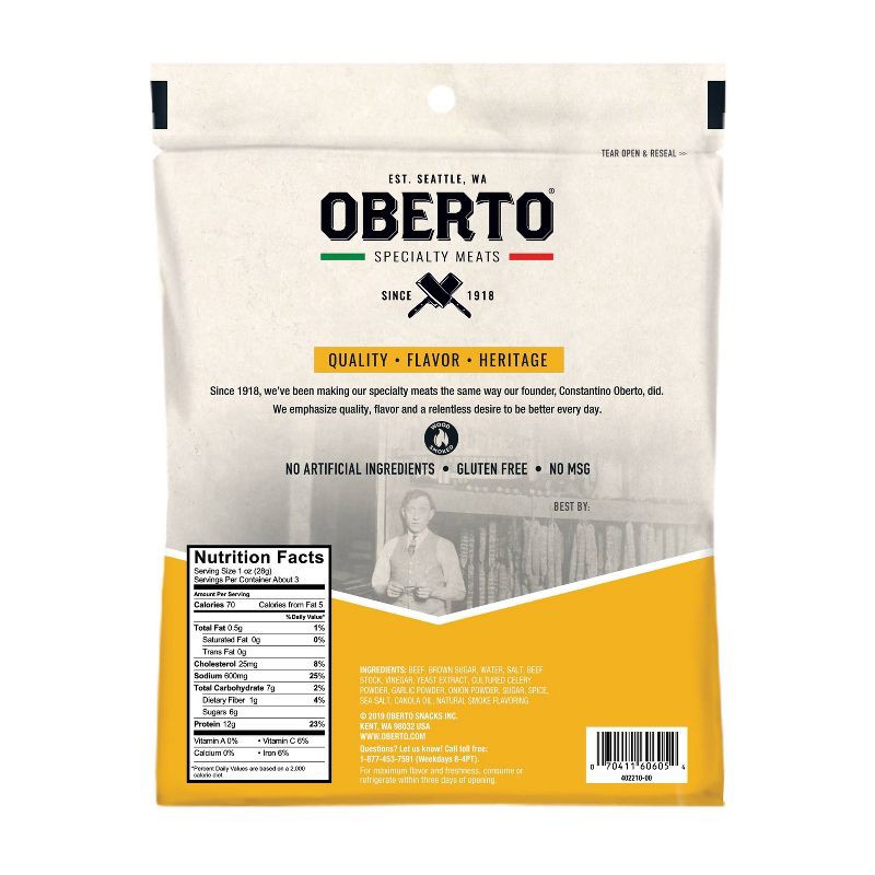 slide 2 of 4, Oberto Original Beef Jerky - 2.7oz, 2.85 oz