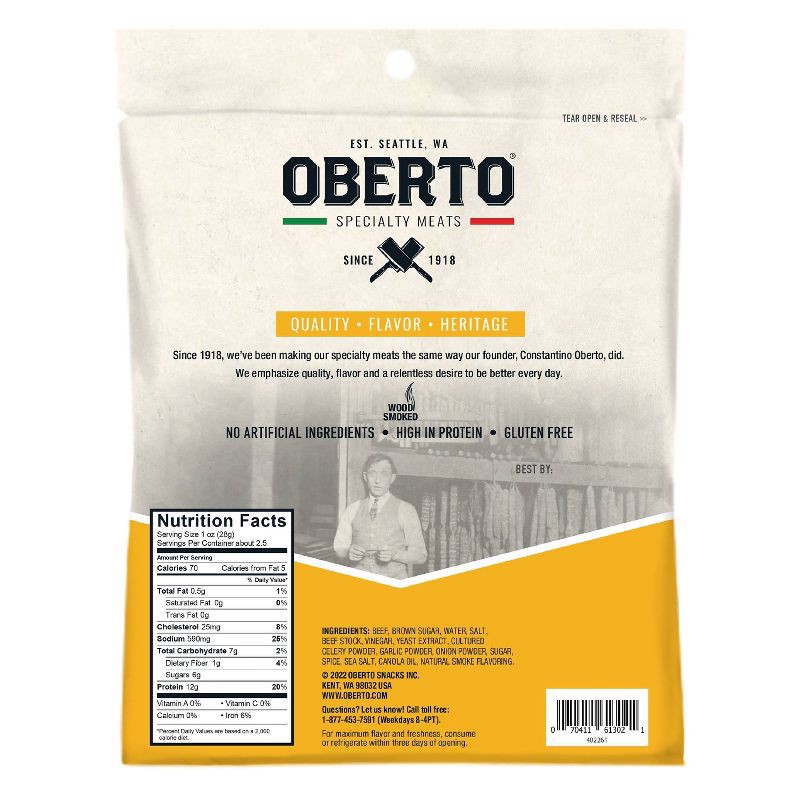 slide 3 of 4, Oberto Original Beef Jerky - 2.7oz, 2.85 oz