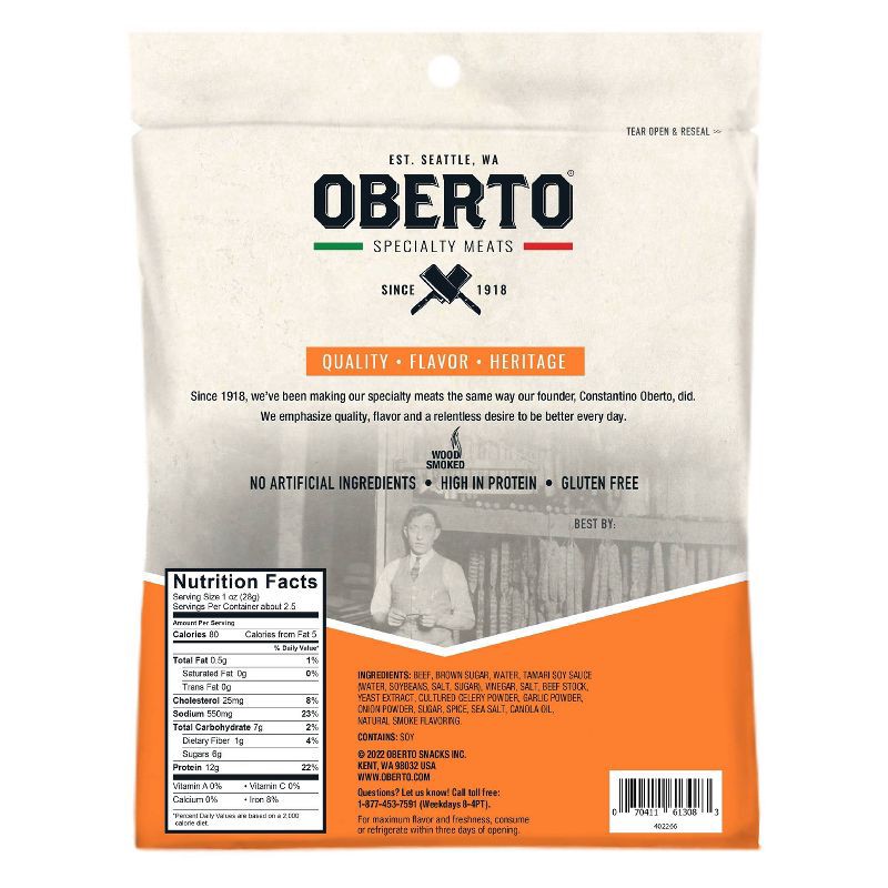 slide 3 of 4, Oberto Teriyaki Beef Jerky - 2.7oz, 2.7 oz