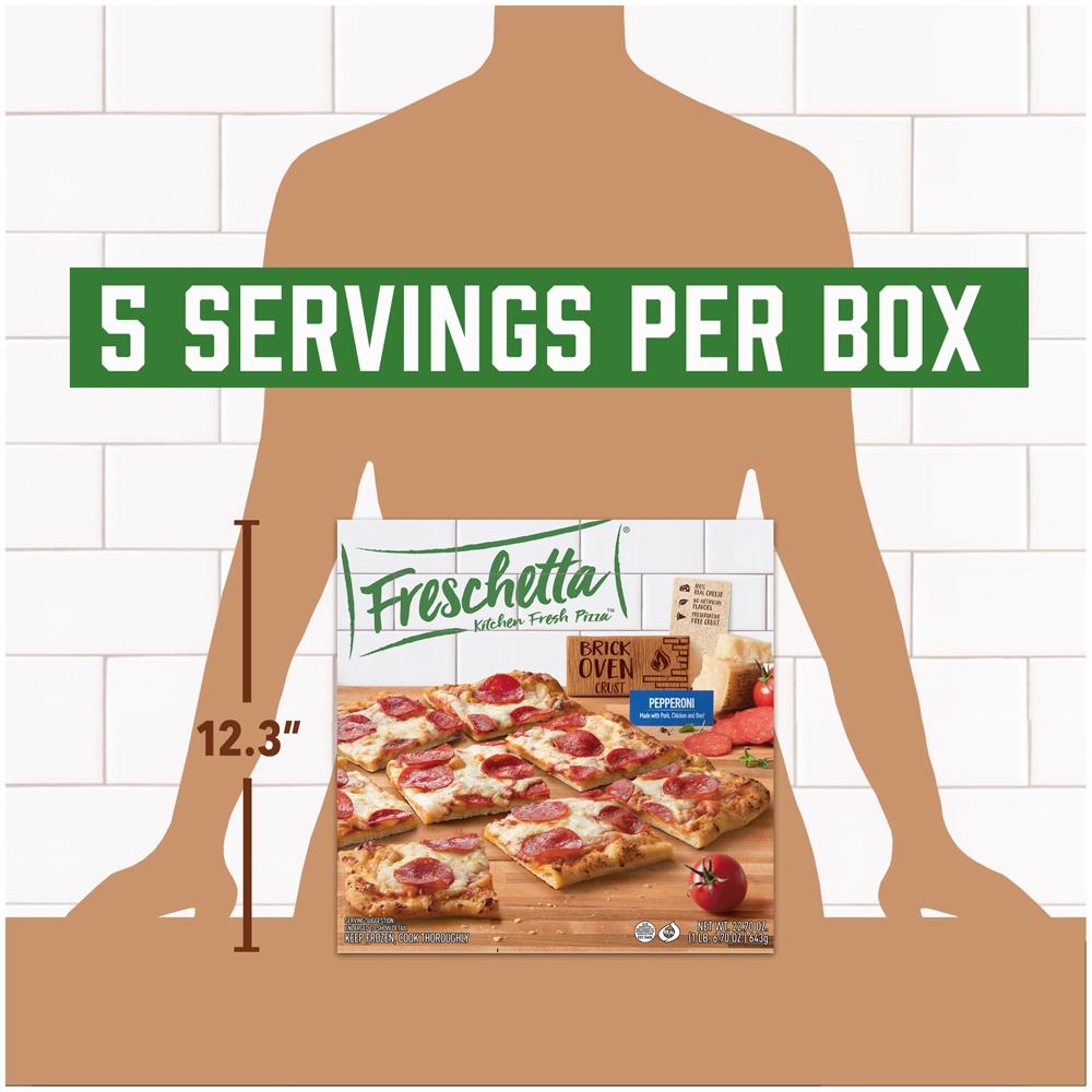 slide 7 of 9, Freschetta Brick Oven Pepperoni & Italian Style Cheese Pizza, 21.75 oz
