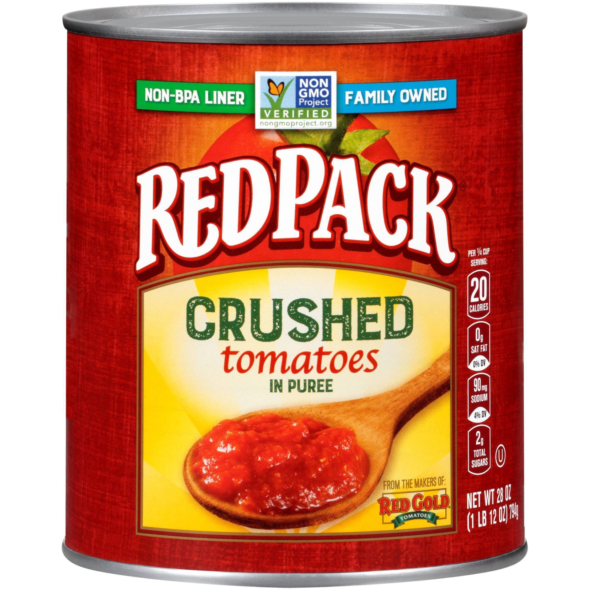 slide 1 of 5, Redpack Red Pack Canned Crushed Tomatoes, 28 oz