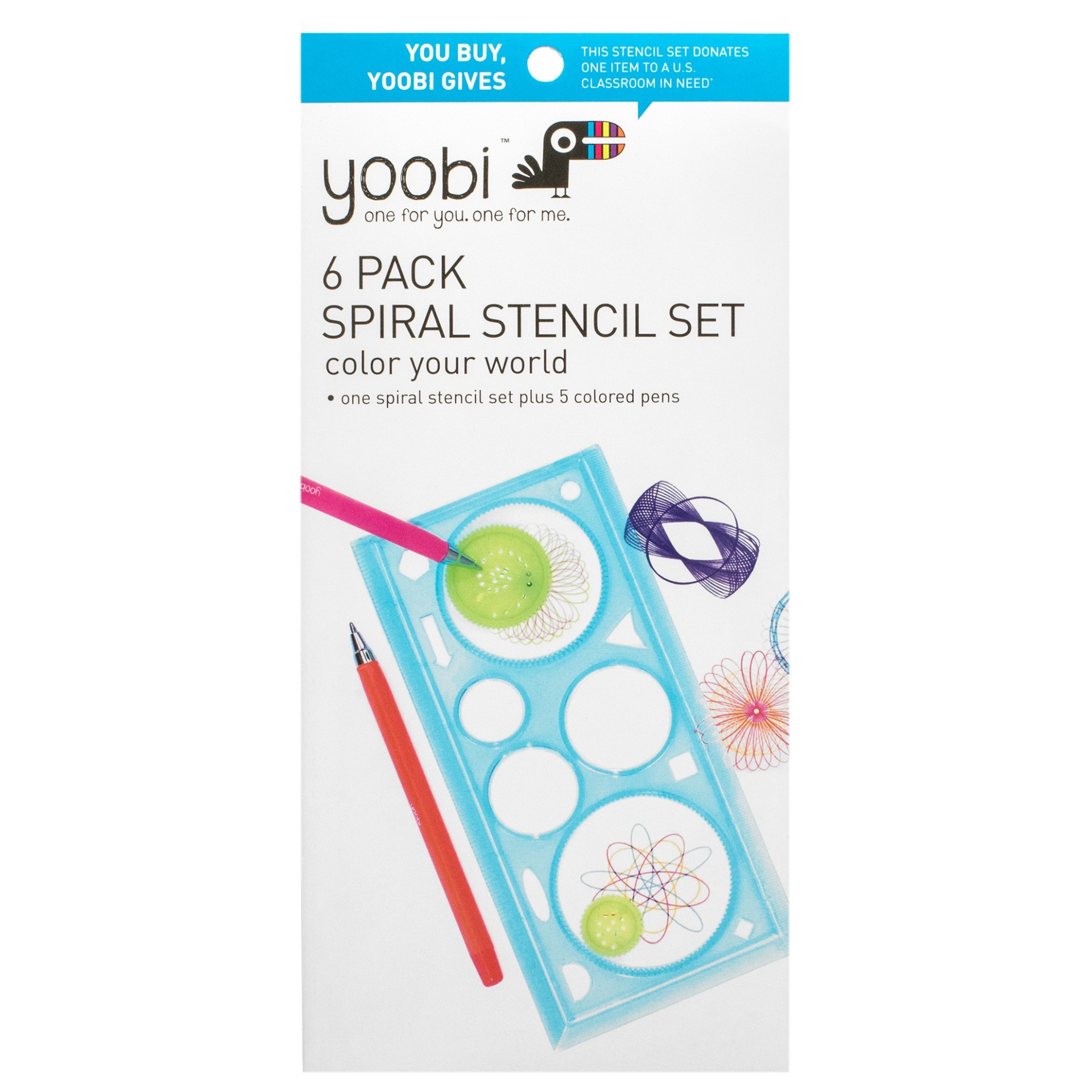 slide 1 of 3, Yoobi Stencil Kit With Pens, 1 ct