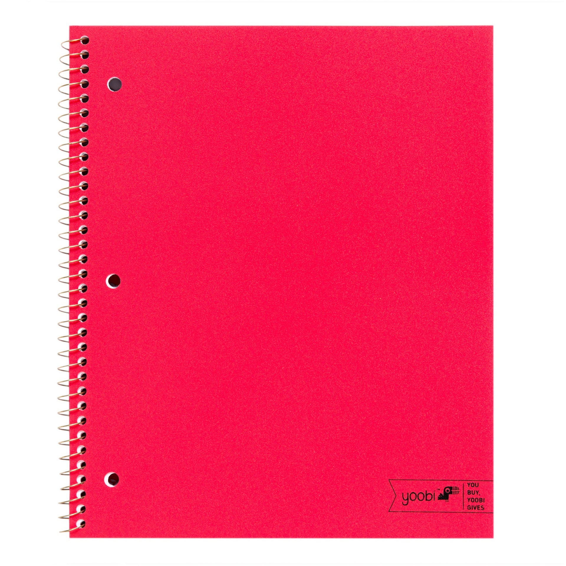 slide 1 of 2, Spiral College Ruled 1 Subject Notebook 100 Sheets Coral - Yoobi, 1 ct