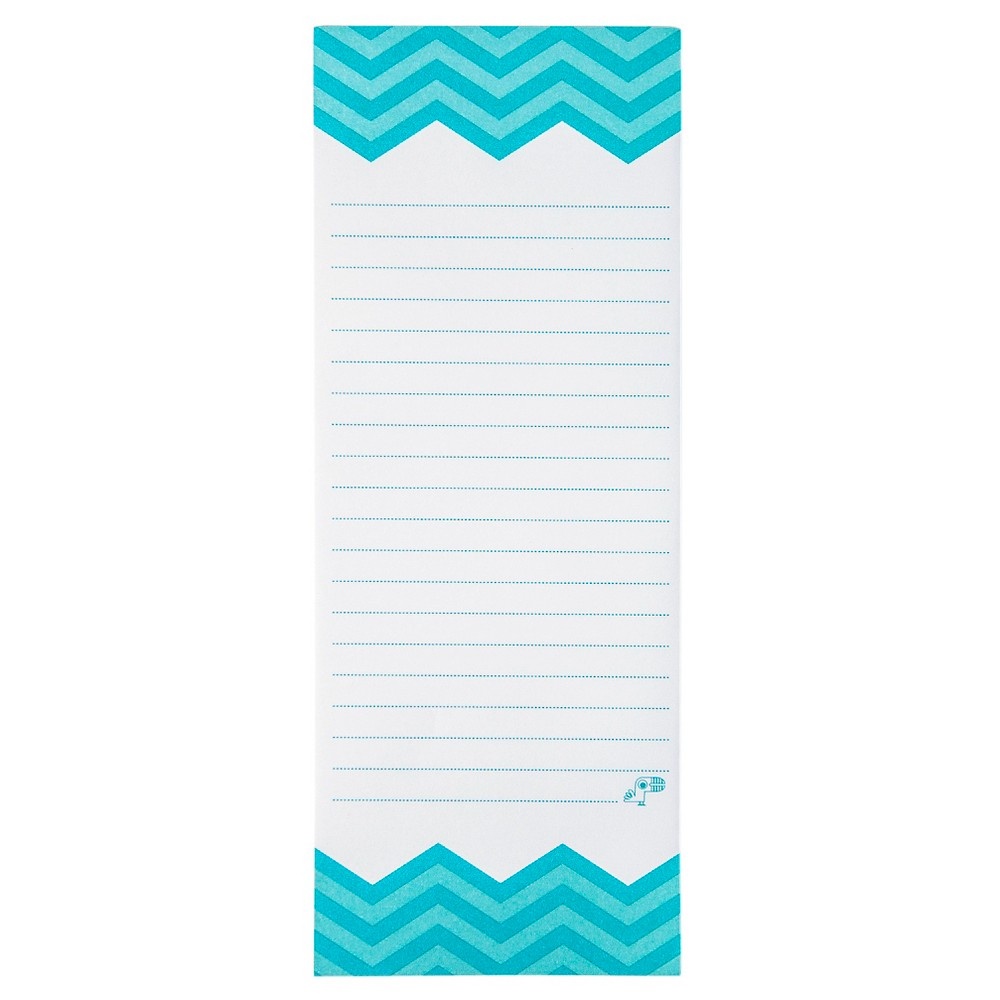 slide 2 of 2, Yoobi Magnetic 60 Page Notepad - Blue/White Chevron, 1 ct