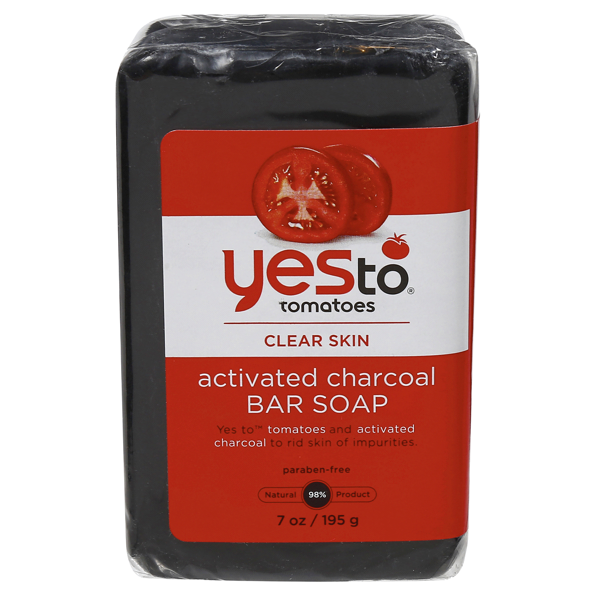 slide 2 of 5, Yes to Tomatoes Clear Skin Activated Charcoal Bar Soap, 7 oz