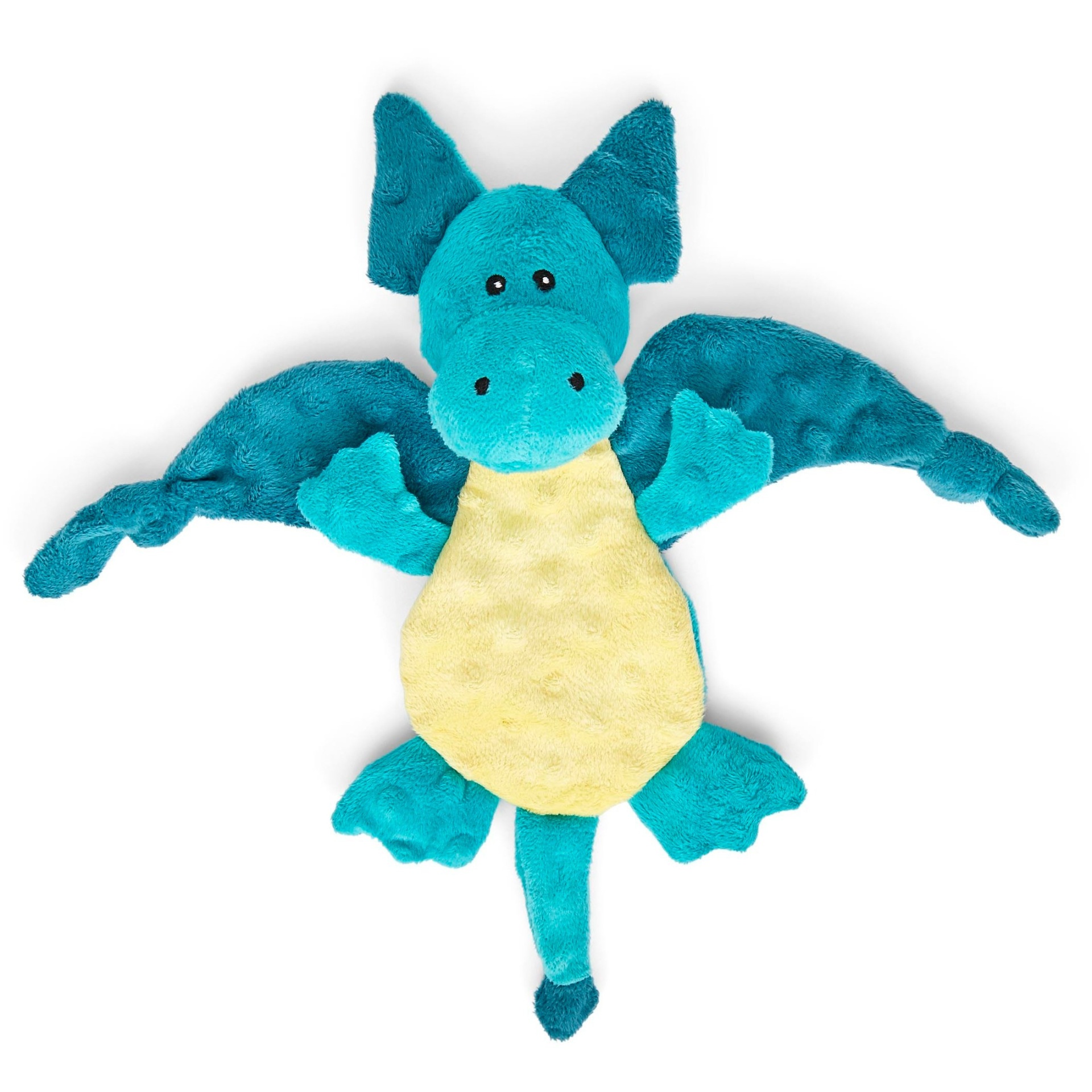 slide 1 of 7, Bark Dingbert The Dragon Cute Dog Toy - Teal, 1 ct