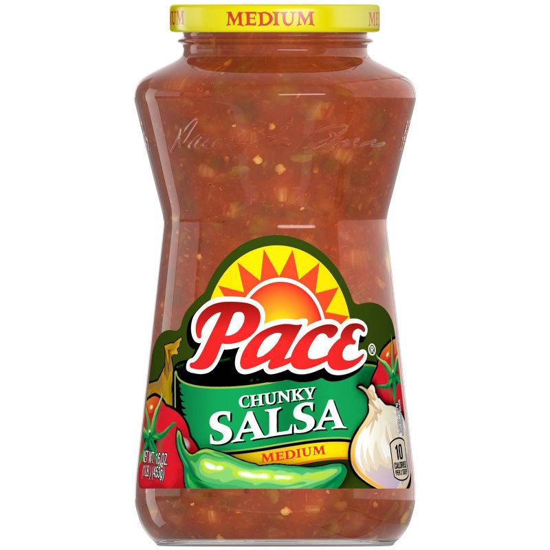 slide 1 of 8, Pace Medium Chunky Salsa 16oz, 16 oz