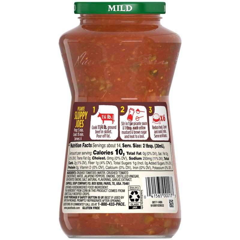 slide 4 of 6, Pace Mild Picante Sauce 16oz, 16 oz