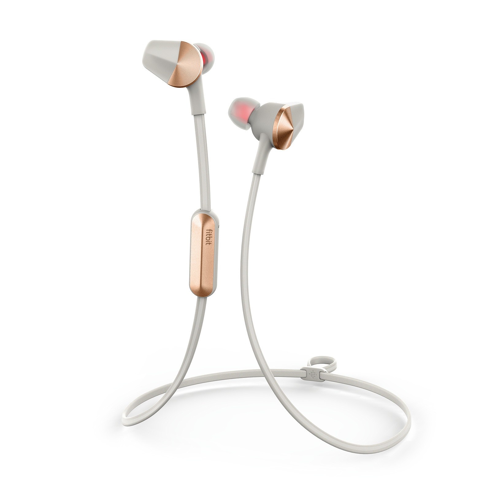 slide 1 of 5, Fitbit Flyer Headphones - Lunar Gray, 1 ct