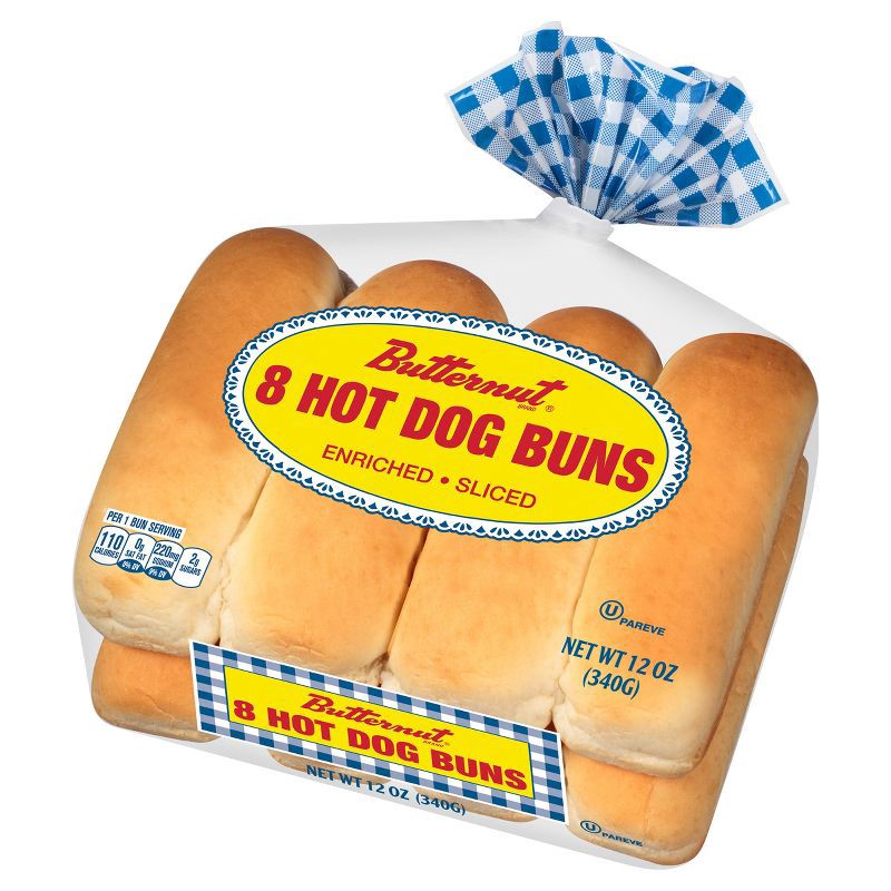 slide 1 of 1, Butternut Hot Dog Buns - 12oz/8ct, 8 ct; 12 oz