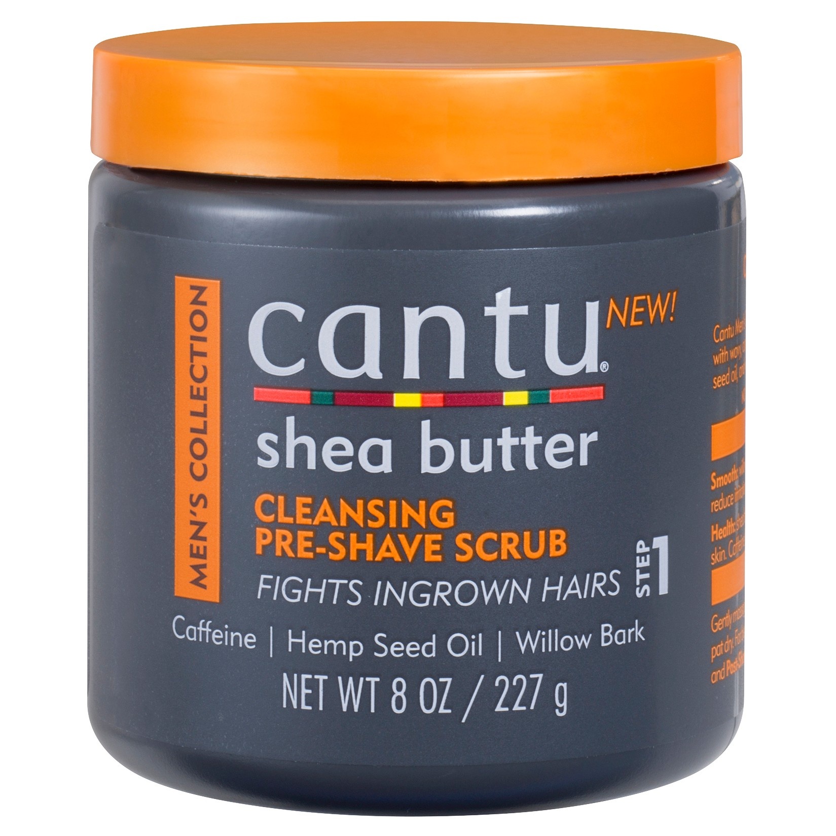 slide 1 of 3, Cantu Men's Shea Butter Cleansing Pre Shave Scrub, 8 oz