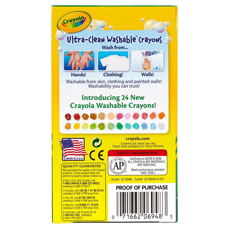 slide 4 of 4, Crayola 48ct UltraClean Crayons Washable, 48 ct