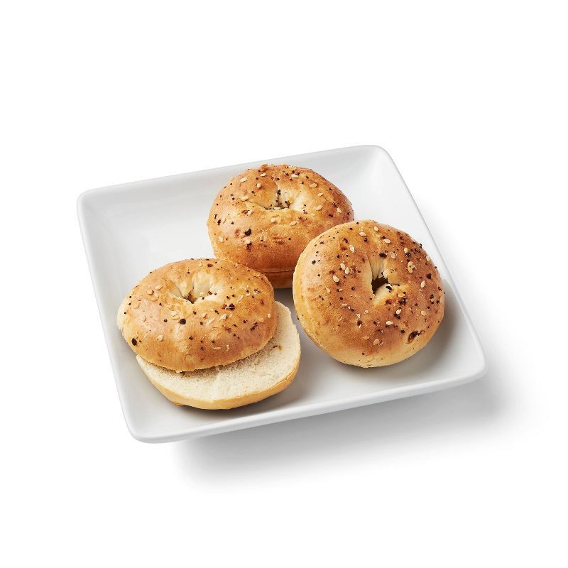 slide 2 of 3, Mini Everything Bagels - 16oz/12ct - Favorite Day™, 12 ct; 16 oz