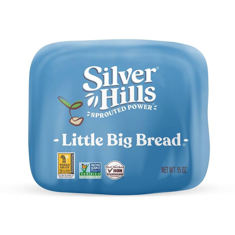 slide 5 of 7, Silver Hills Bakery Vegan Little Big Sprouted Grain Bread - 15oz, 15 oz