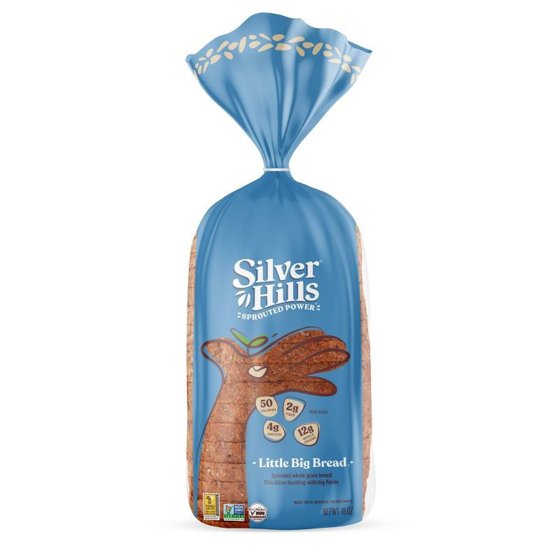 slide 1 of 7, Silver Hills Bakery Vegan Little Big Sprouted Grain Bread - 15oz, 15 oz