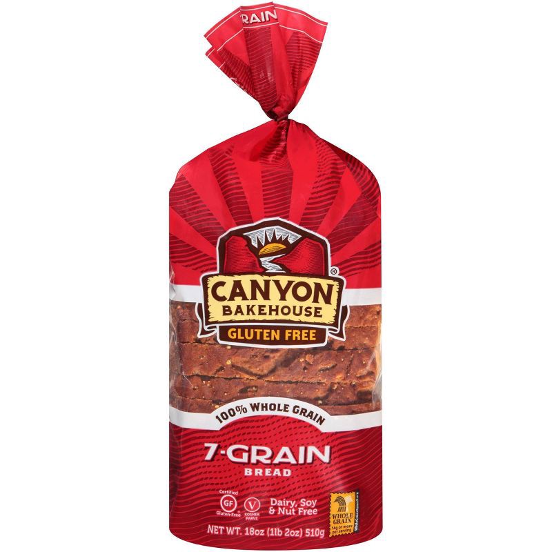 slide 2 of 10, Canyon Bakehouse Gluten Free 7 Grain Bread - 18oz, 18 oz