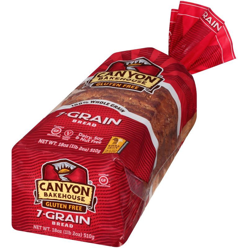 slide 4 of 10, Canyon Bakehouse Gluten Free 7 Grain Bread - 18oz, 18 oz