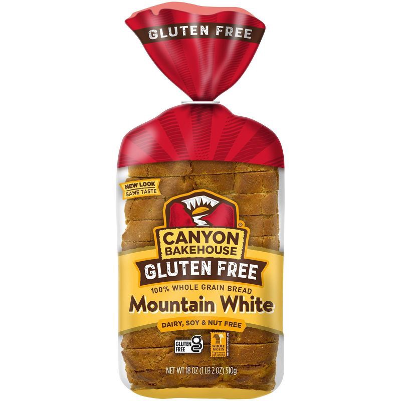 slide 1 of 7, Canyon Bakehouse Gluten Free Mountain White Bread - 18oz, 18 oz