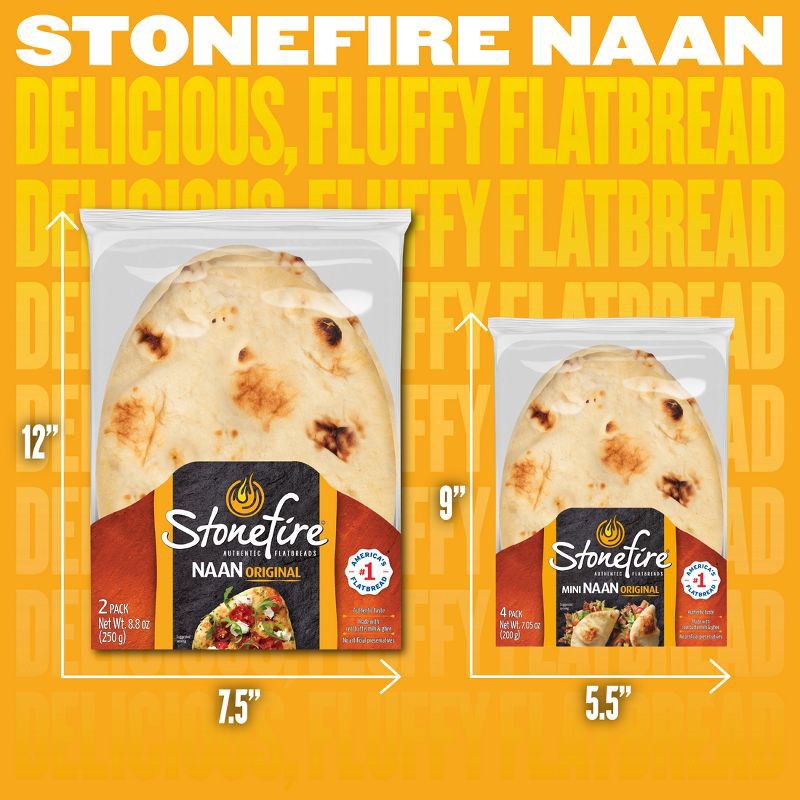 slide 6 of 7, Stonefire Original Naan Bread - 8.8oz/2ct, 2 ct; 8.8 oz