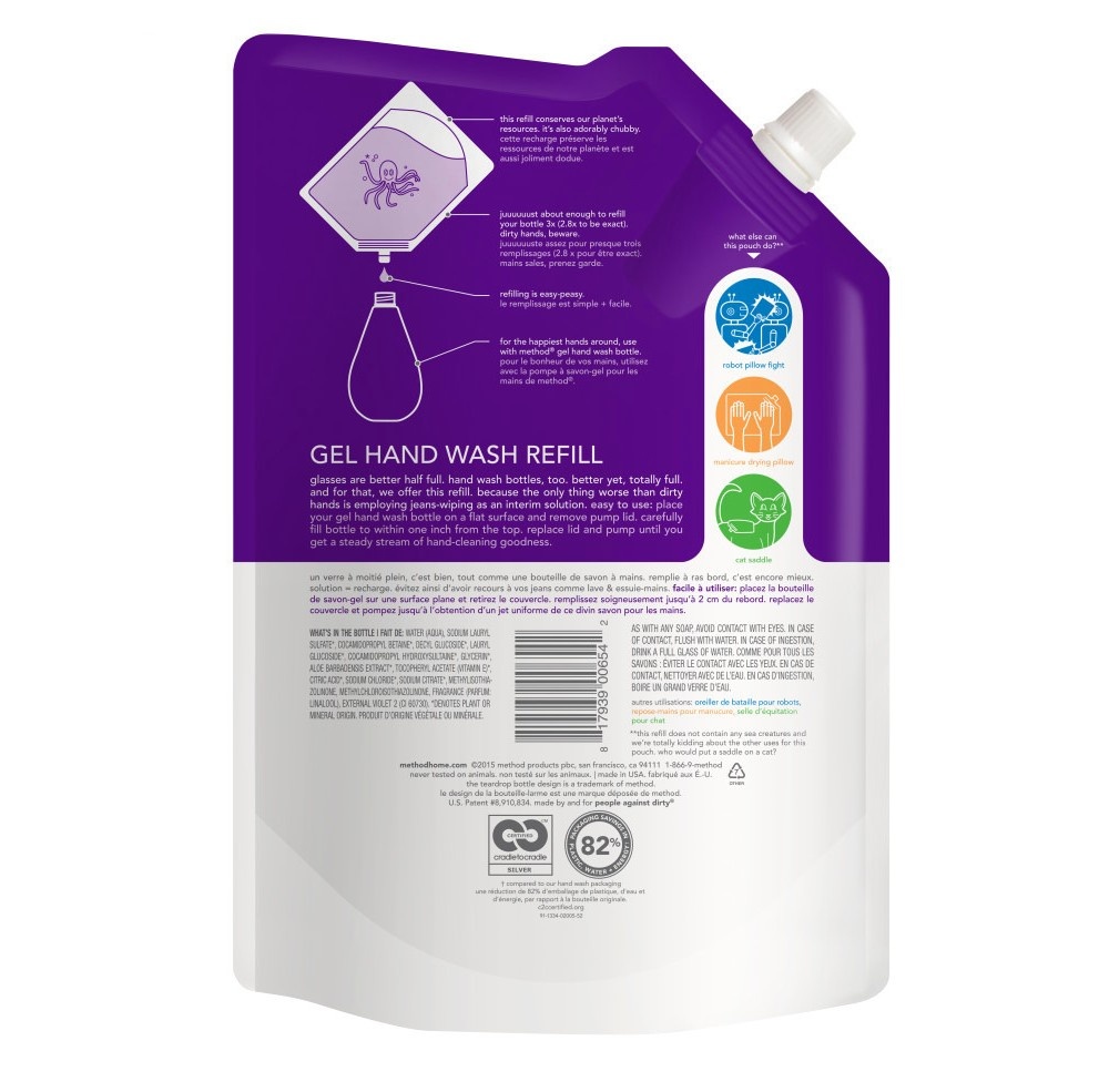 slide 3 of 3, Method Gel Hand Soap Refill French Lavender, 34 oz