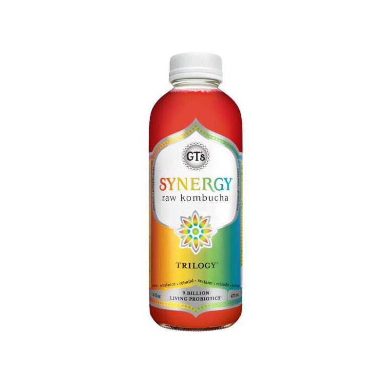 slide 1 of 4, GT's Synergy Trilogy Organic Vegan Raw Kombucha - 16 fl oz, 16 fl oz