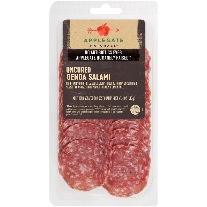 slide 1 of 6, Applegate Farms Applegate Natural Uncured Genoa Salami - 4oz, 4 oz