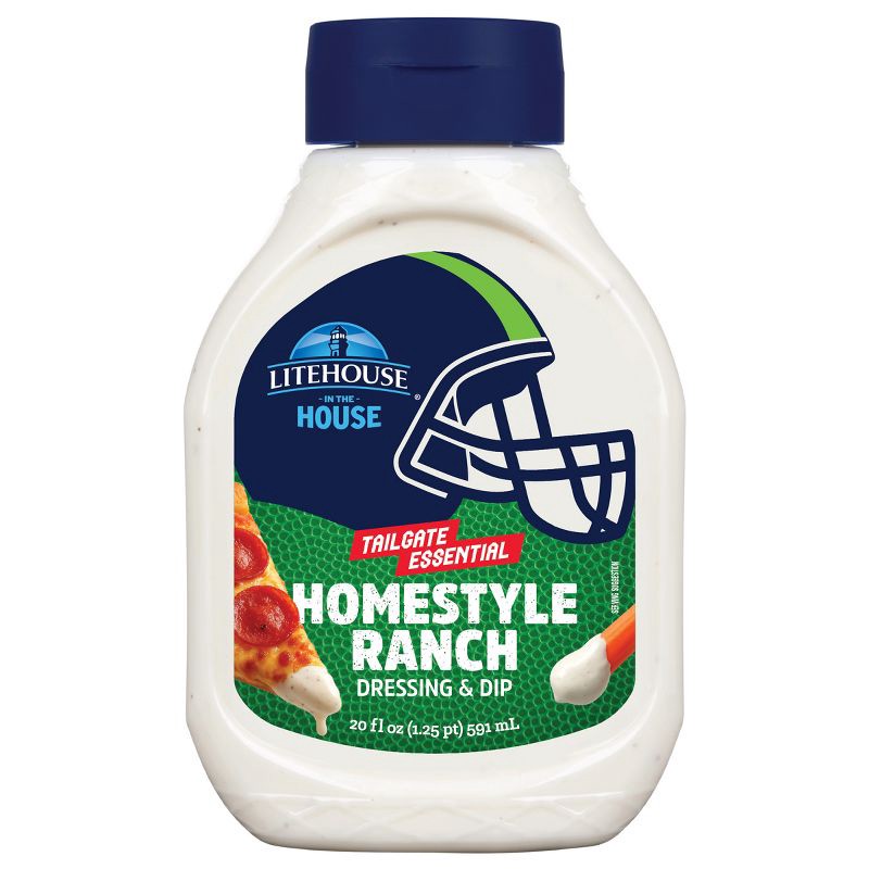 slide 1 of 8, Litehouse Homestyle Ranch Dressing - 20 fl oz: Gluten-Free, No Artificial Flavors, No Preservatives, 20 fl oz