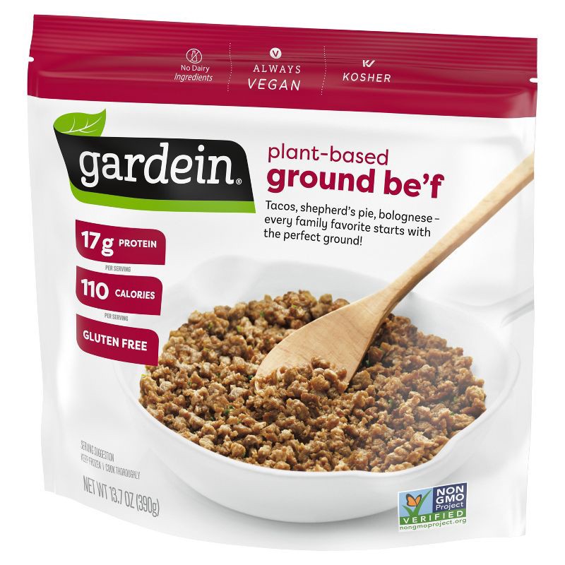 slide 2 of 7, Gardein Plant-Based Frozen Ground Be'f - 13.7oz, 13.7 oz