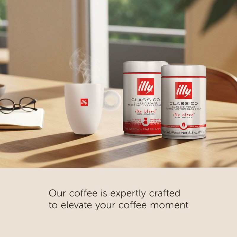 slide 3 of 10, Illy Classico Medium Roast Whole Bean Coffee - 8.8oz, 8.8 oz