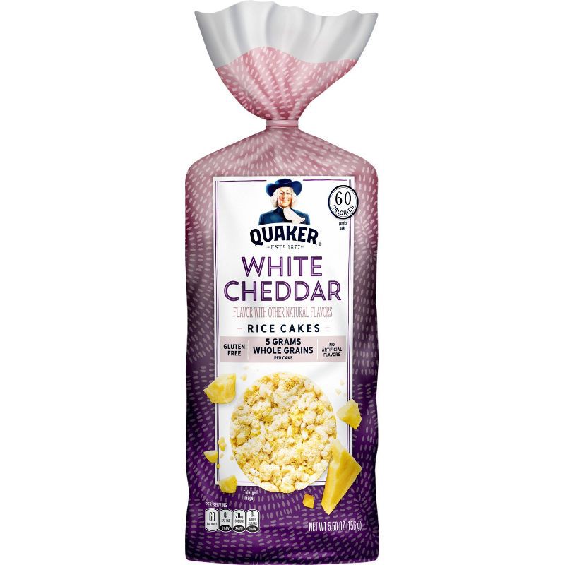 slide 1 of 6, Quaker White Cheddar Gluten Free Large Rice Cakes - 5.5oz, 5.5 oz