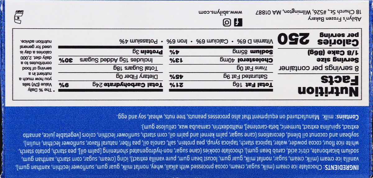 slide 2 of 6, Abilyns Frozen Bakery Llc Abilyns Frozen Bakery 6" Vanilla Chocolate Ice Cream Cake, 30 oz