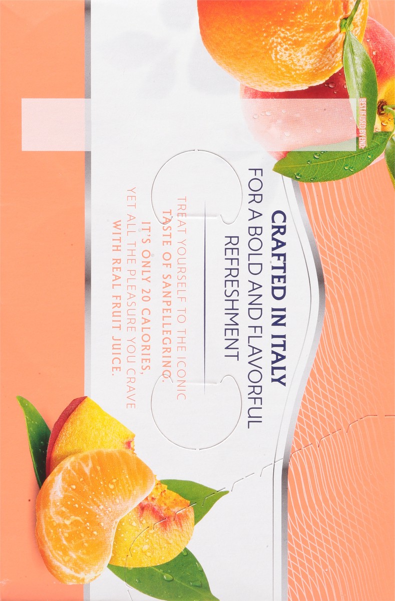 slide 11 of 17, San Pellegrino Zero Grams Added Sugar Italian Sparkling Drinks, Sparkling Peach & Clementine Beverage, 6 Pack of 11.15 Fl Oz Cans, 6 ct; 11.15 fl oz