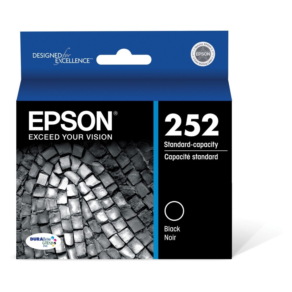 slide 2 of 5, Epson 252 Single Ink Cartridge - Black (T252120-CP), 1 ct