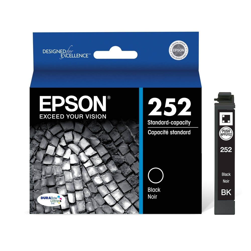 slide 3 of 5, Epson 252 Single Ink Cartridge - Black (T252120-CP), 1 ct