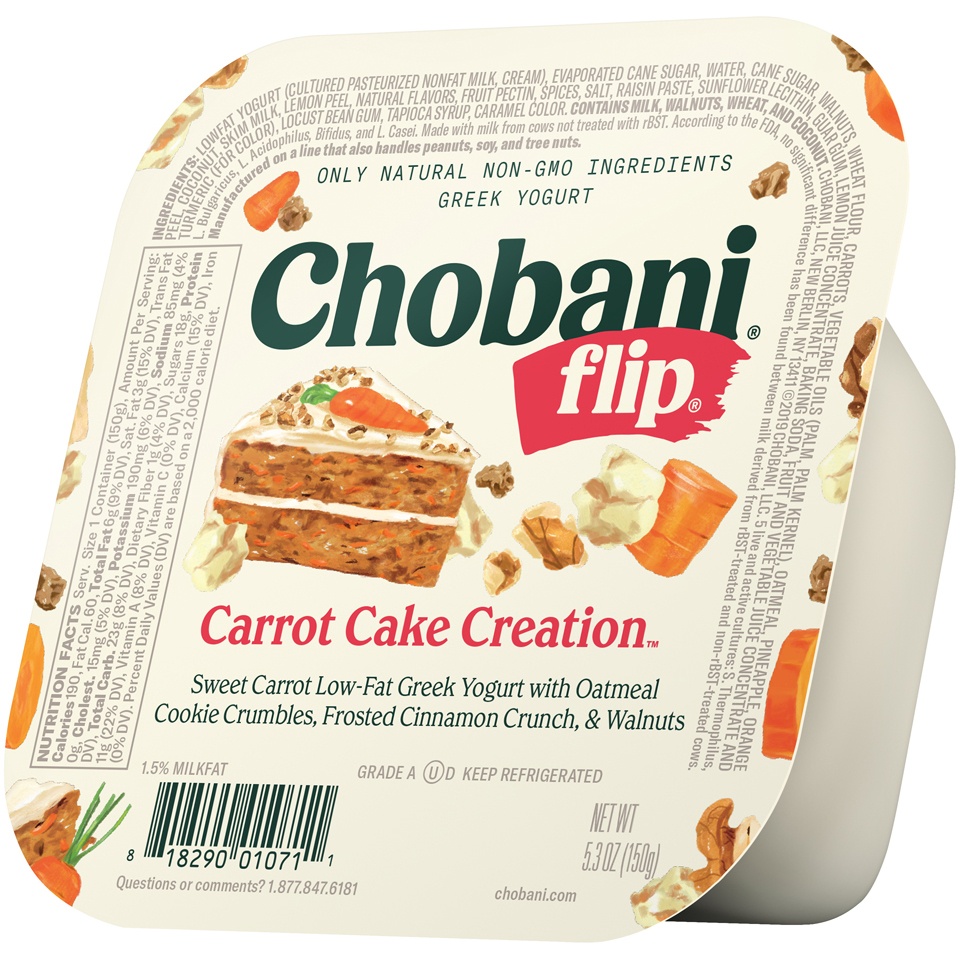 slide 5 of 8, Chobani Flip Carrot Cake Creation Yogurt, 5.3 oz