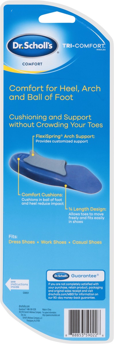 slide 4 of 12, Dr. Scholl's Tri-Comfort Womens Size 6-10 Women's Comfort Insoles Size 6-10 1 ea, 1 ct