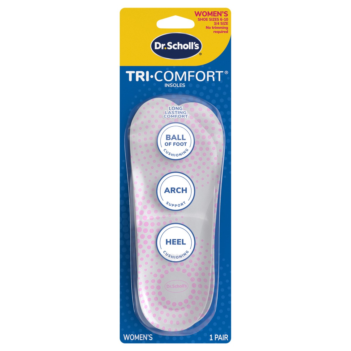 slide 1 of 12, Dr. Scholl's Tri-Comfort Insoles for Women's Size 6-10 - 1 ea, 1 pair