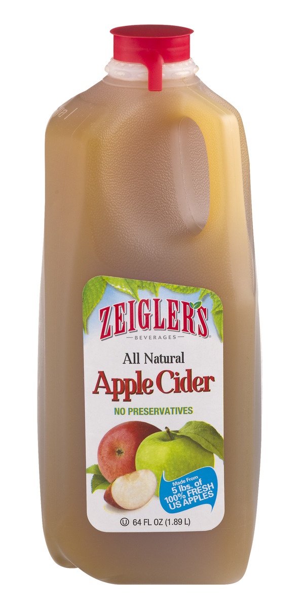 slide 1 of 1, Zeigler's Apple Cider, 1/2 gal