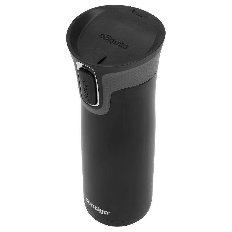 slide 3 of 4, Contigo West Loop 20oz Stainless Steel Travel Mug Black: Autoseal, Vacuum-Insulated, Spillproof Coffee Cup, 20 oz