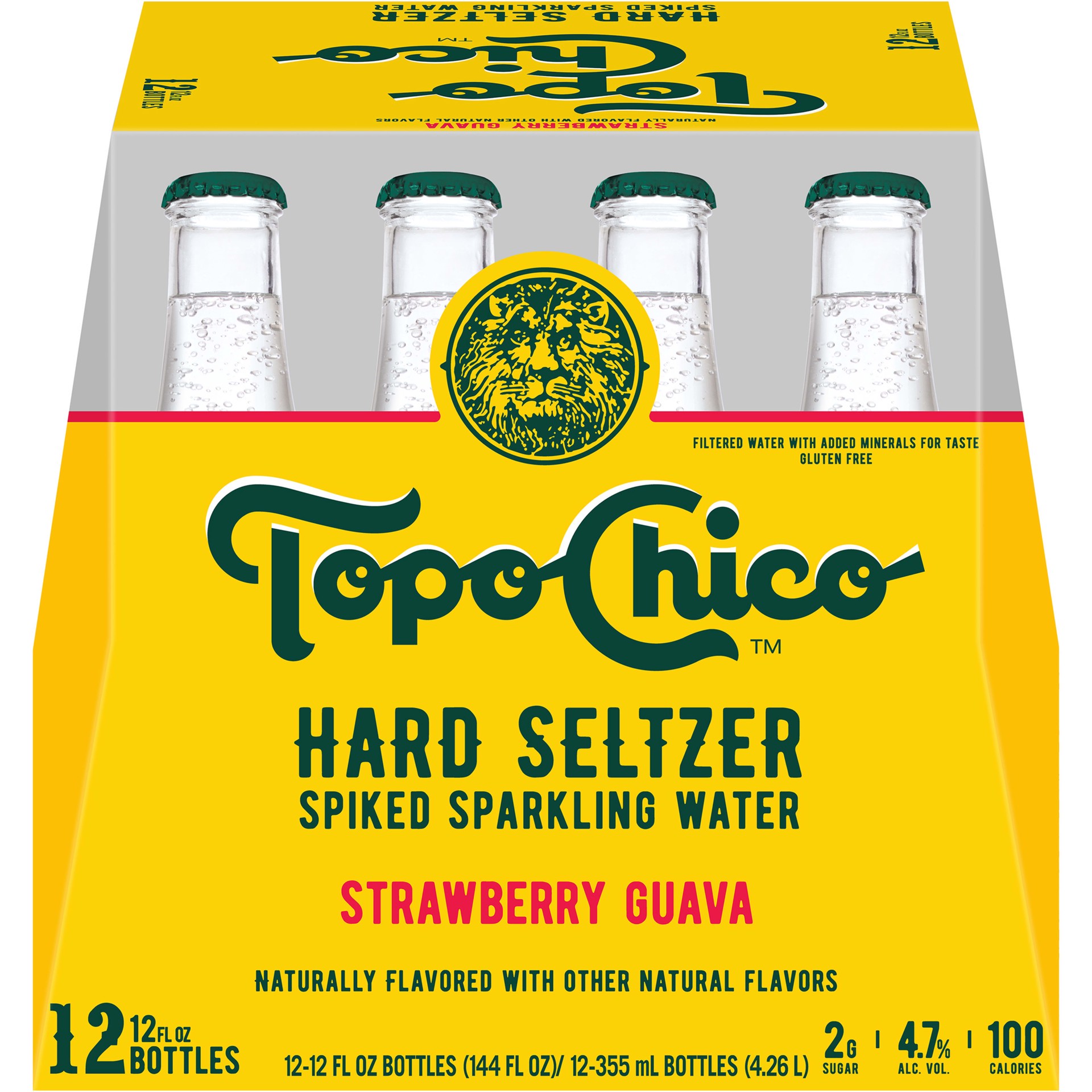 slide 2 of 5, Topo Chico Refresh your hangout with Strawberry Guava Topo Chico Hard Seltzer, a spiked seltzer water inspired by the legendary taste of Topo Chico Mineral Water. It's a refreshing combination of tangy guava and sweet, juicy strawberries., 144 oz