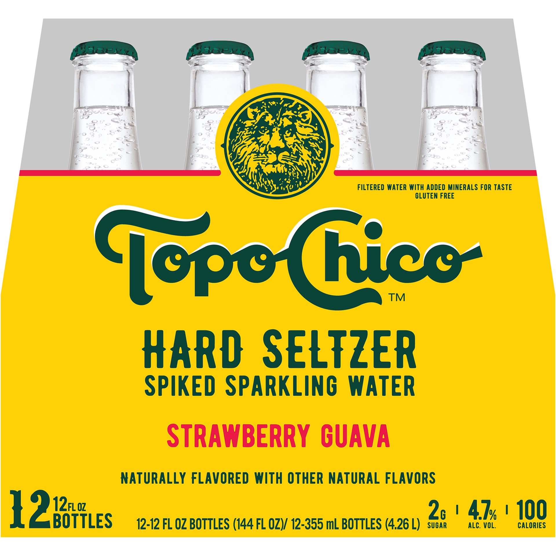 slide 3 of 5, Topo Chico Refresh your hangout with Strawberry Guava Topo Chico Hard Seltzer, a spiked seltzer water inspired by the legendary taste of Topo Chico Mineral Water. It's a refreshing combination of tangy guava and sweet, juicy strawberries., 144 oz