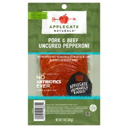 Applegate Farms Applegate Natural Uncured Pork & Beef Pepperoni - 5oz