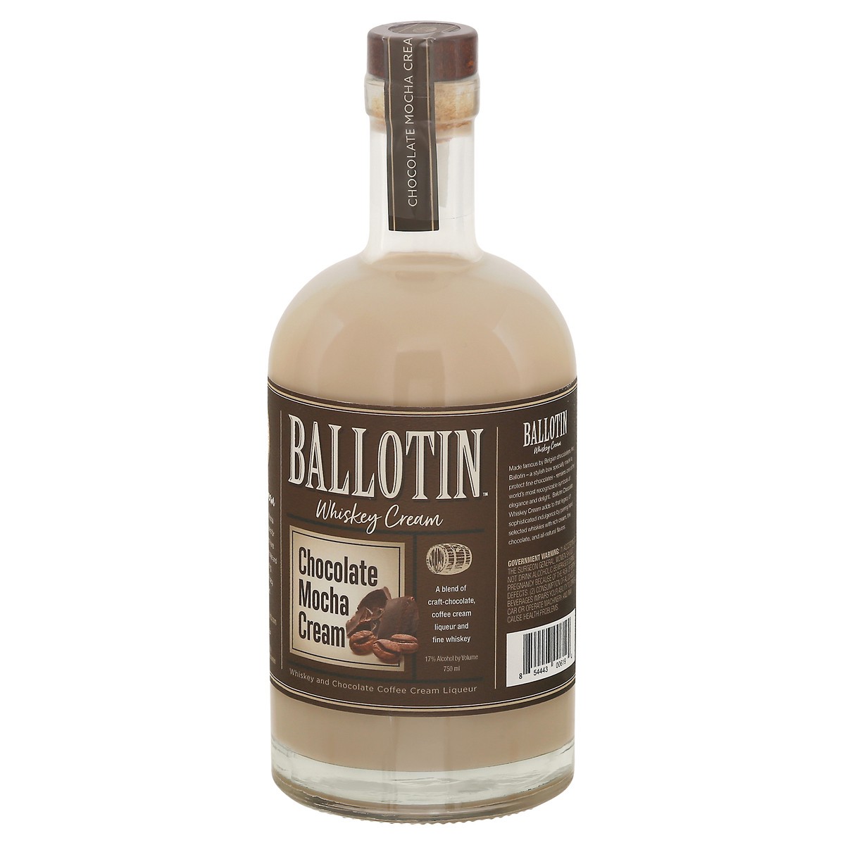 slide 4 of 9, Ballotin Whiskey Chocolate Mocha Cream - 750 ml, 750 ml