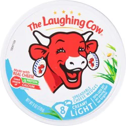 LAUGHING COW Cheese Wedges, Spreadable, Creamy Light - 8 ct