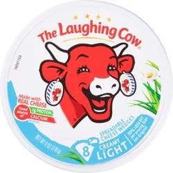 LAUGHING COW Cheese Wedges, Spreadable, Creamy Light - 8 ct