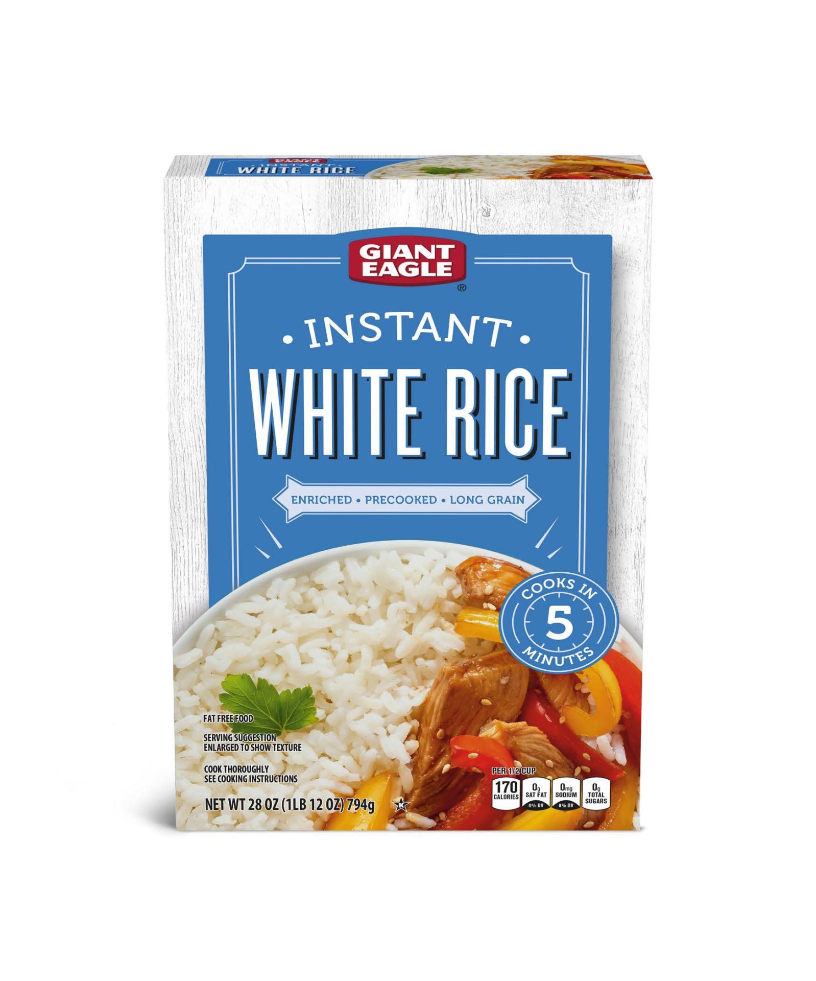 Giant Eagle Long Grain White Rice, Instant, Boil-In-Bag, Pre-Cooked ...