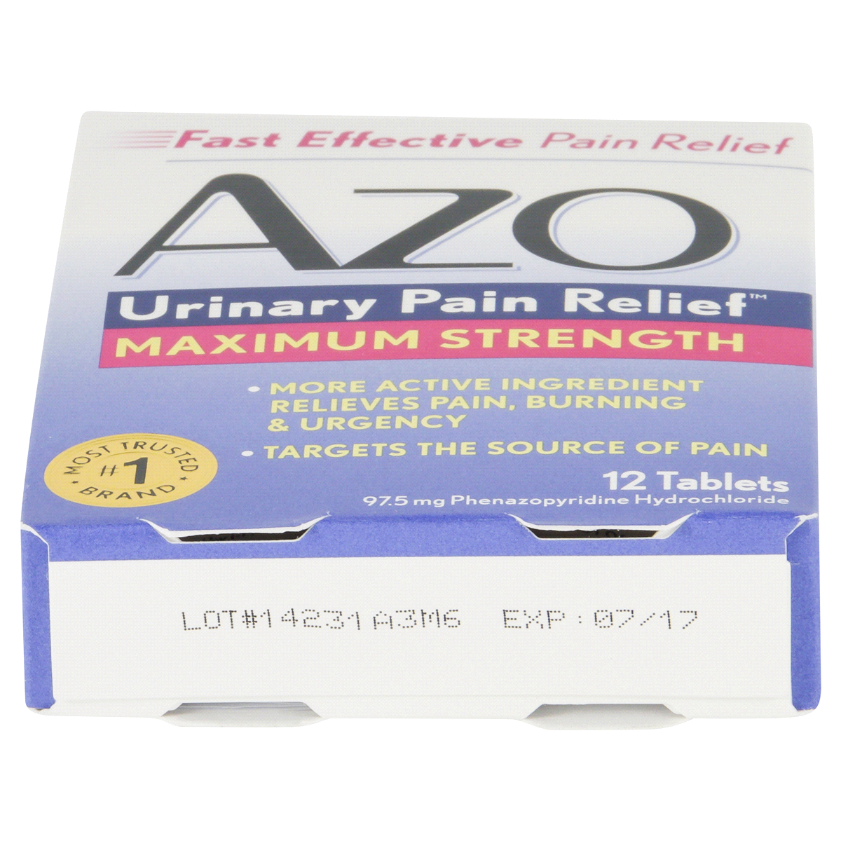 slide 3 of 4, AZO Urinary Pain Relief Maximum Strength Tablets, 12 ct