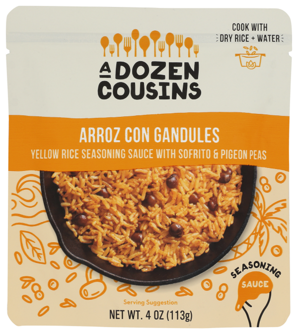 slide 1 of 1, A Dozen Cousins Arroz Con Gandules, 4 oz