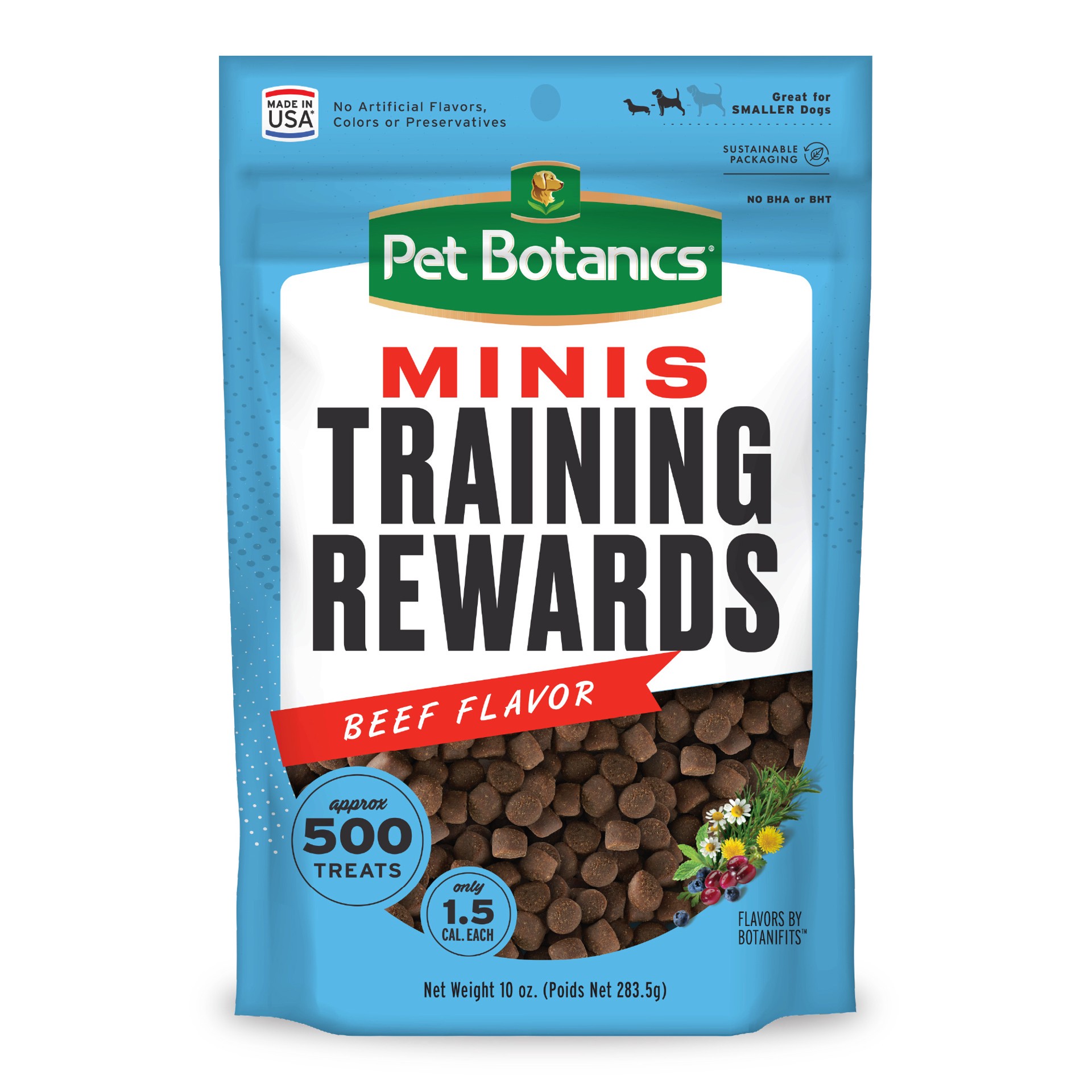 slide 1 of 6, Pet Botanics Training Rewards Mini Soft & Chewy Dog Treats, Beef, 10 oz. Bag, 10 oz