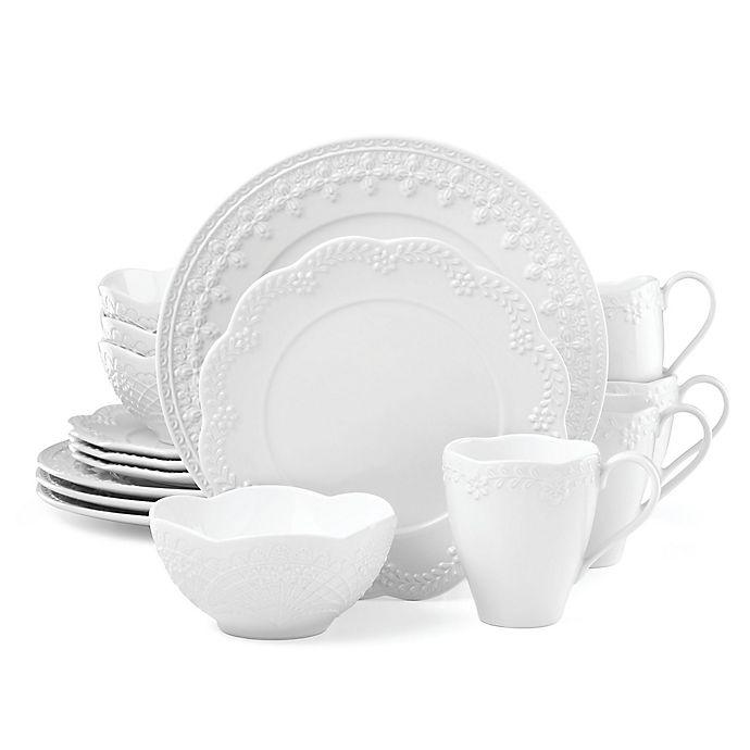 slide 1 of 1, Lenox Chelse Muse White Dinnerware Set, 16 ct